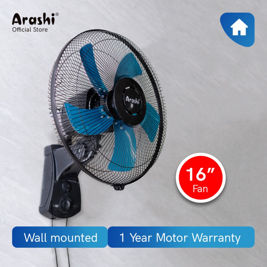 Wall Fan Arashi 16 Inch Xflow Kipas Angin Besi Dinding 16&quot; AR 228 PWF