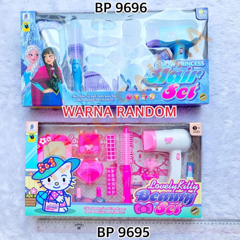 MAINAN BP 9696 9695 9693 SNOW PRINCESS HAIR SET LOVELY KITTY BEAUTY L.00L MAKEUP HAIRDRYER SISIR BRU