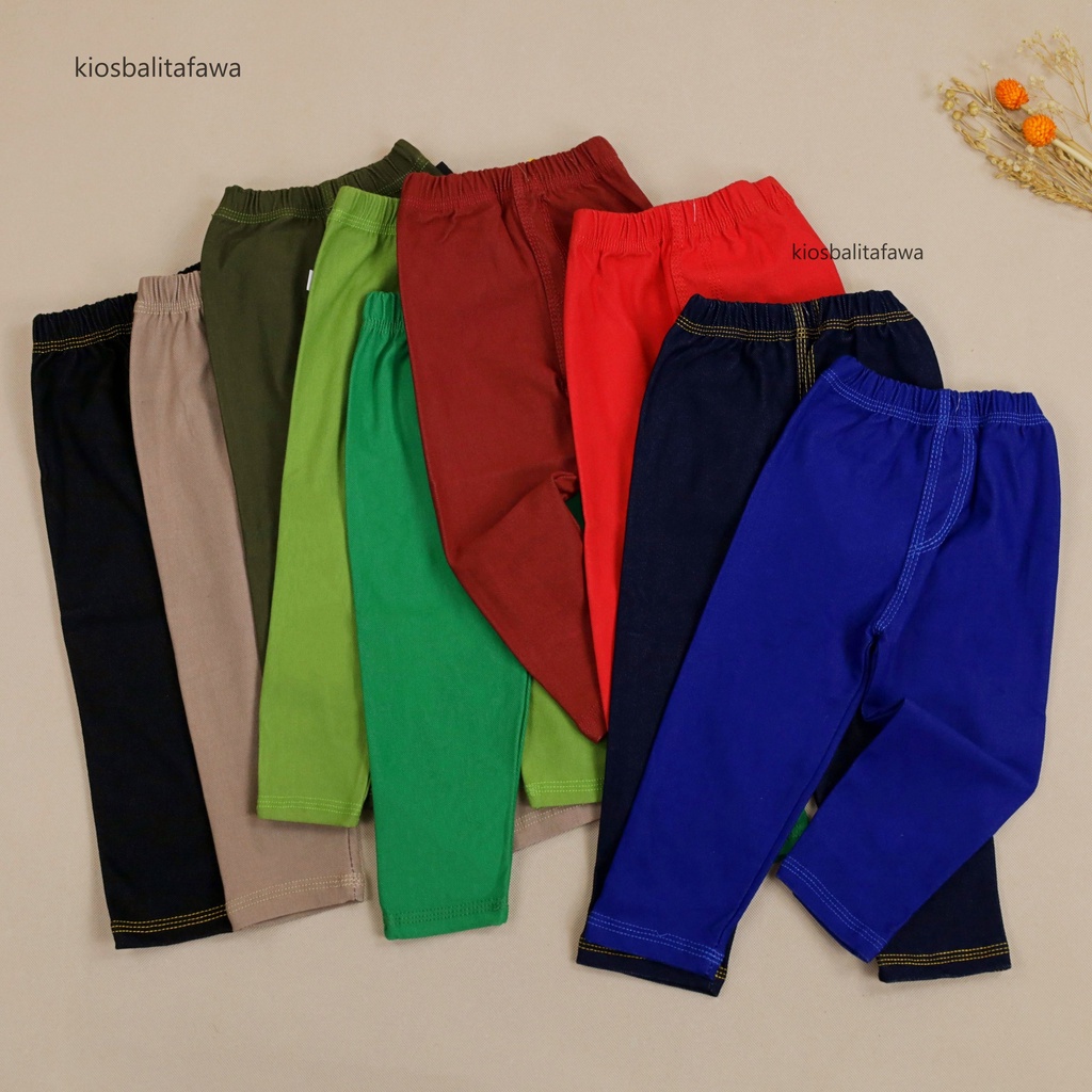 Legging Jeans Uk. Tanggung 9-10 Tahun / Celana Panjang Ketat Tebal Anak Laki Perempuan Polos Murah