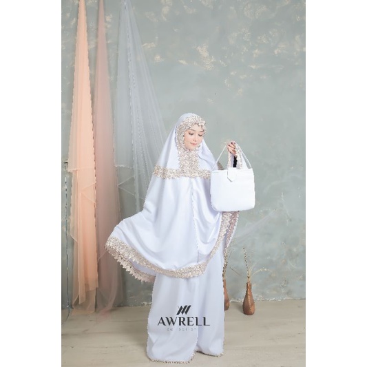 Awrellcollection - Mukena Dewasa Kanyaa Katun Premium Renda Giper Mewah