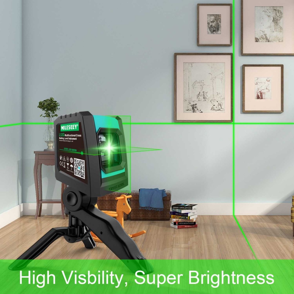 Laser Level Green Beam Recharge 2 Line Self Leveling High Precision