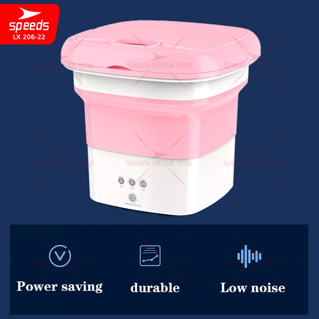 SPEEDS Mesin Cuci Portabel Mini Dapat Dilipat Pencuci Pakaian dan Kain Washing Machine 206-22