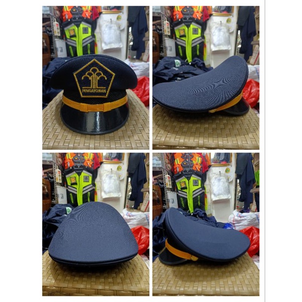 TOPI PET PENGAYOMAN LIST KUNING PNS