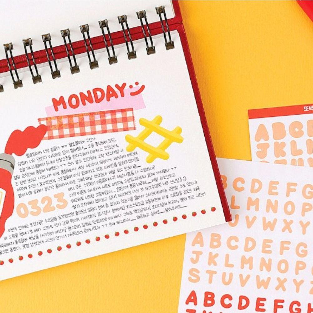 LANFY Stiker Angka Alfabet DIY Adhensive Scrapbooking Foto Stationery Albums Sealing Stickers