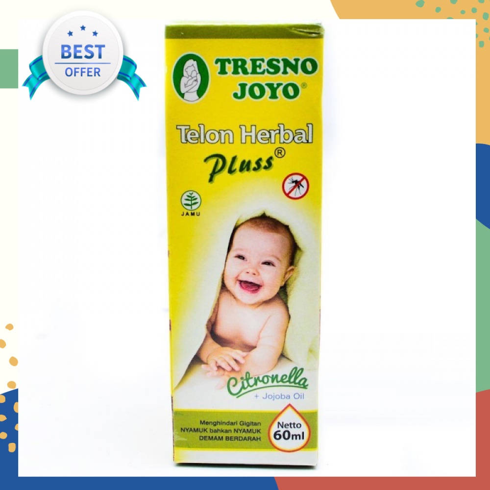 Tresno Joyo Minyak Telon Herbal Plus Citronela/Jeruk/Lavender - Tresnojoyo Minyak Telon anak 60ml