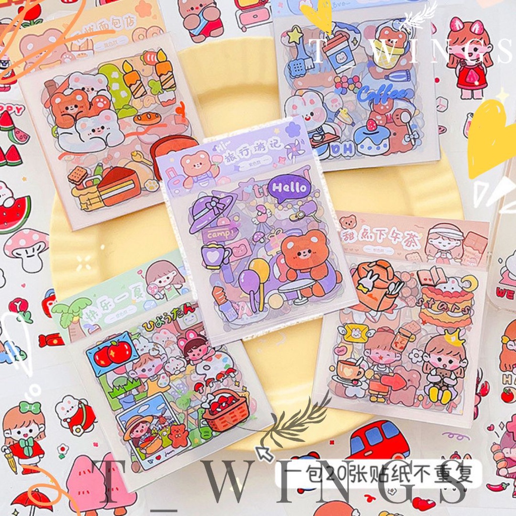 

[ New Arrival ] Variasi Terbaru / Sticker Aesthetic Cute Kawaii PET / Cute Kawaii Stiker Viral Lucu / Sticker 2D botol gelas kotak Makan Dll / Sticker Kawaii Momo Stiker