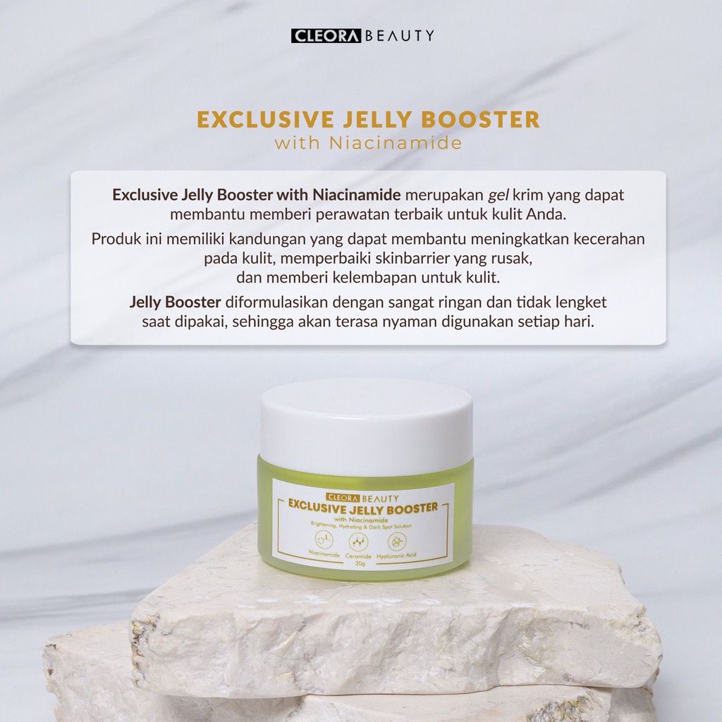 BPOM Cleora Exclusive Jelly Booster with Niacinamide Pencerah Pemutih Wajah Muka