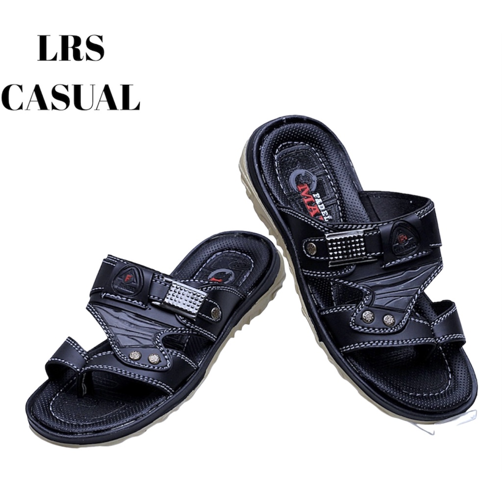 SANDAL PRIA MODEL BARNET BAHAN KULIT BERKUALITAS DI LRSCOLLECTION