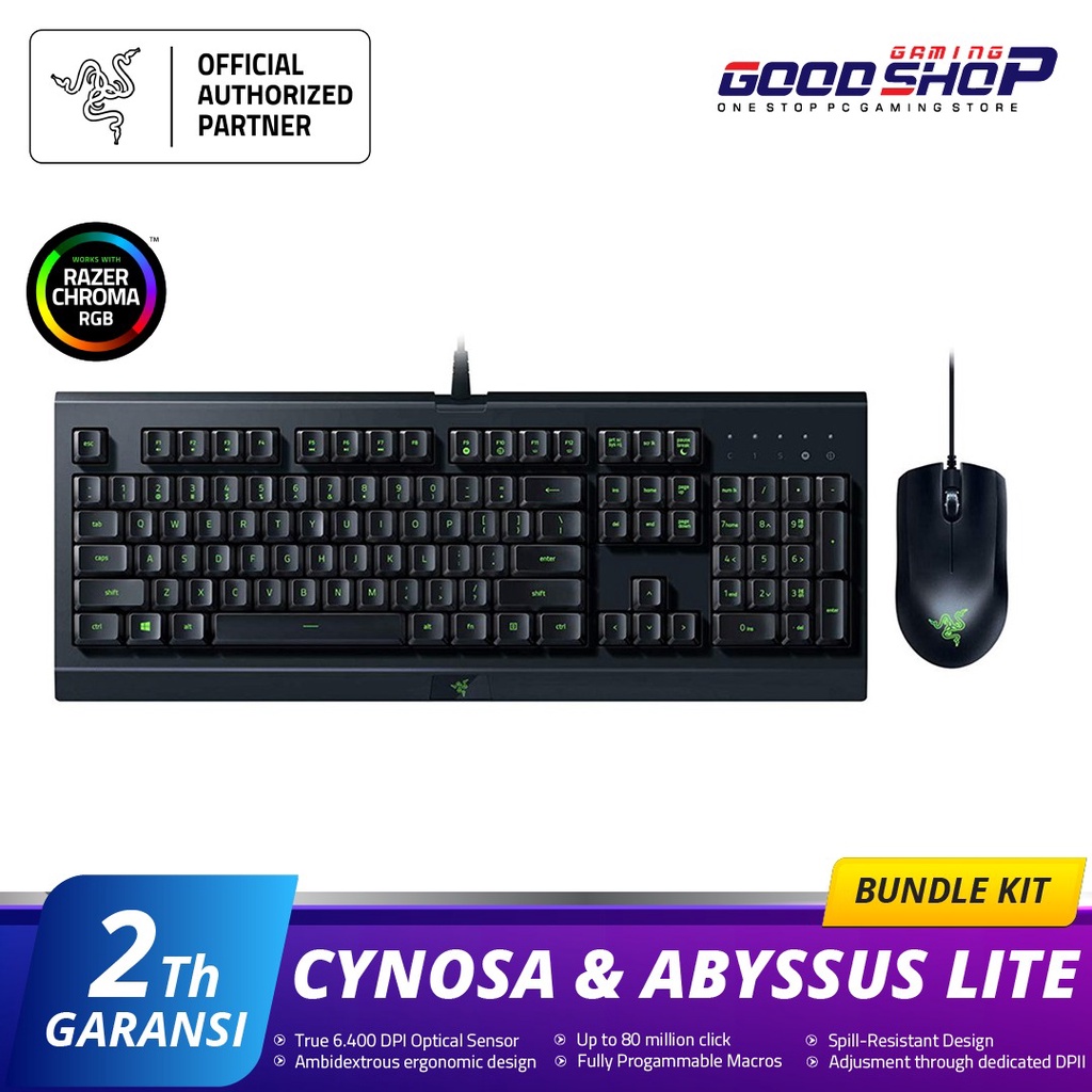 Razer Cynosa Lite &amp; Razer Abyssus Lite - Keyboard and Mouse Bundle