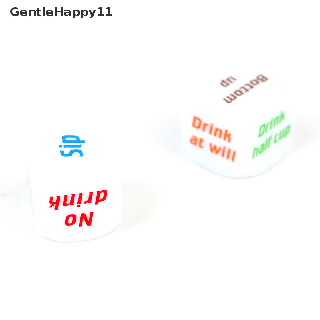 Gentlehappy 2PCS Lucu Minum Sip Dadu Roll Decider Die Game Party Bar Club Pub Mainan Hadiah id