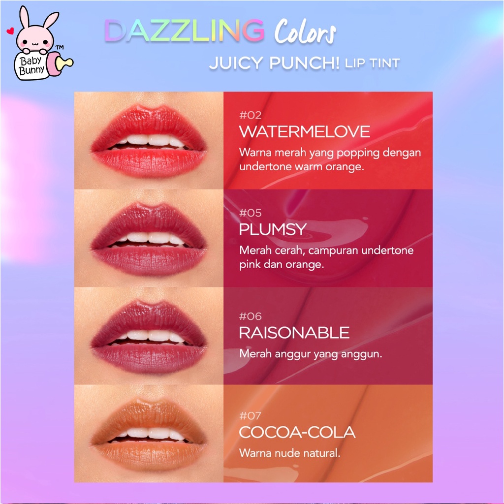 ❤ BELIA ❤ DAZZLE ME Juicy Punch! Lip Tint | Next Era 7 Colors Super Stay Liptint Nourish Lipstik | Lip Tint Glossy | BPOM