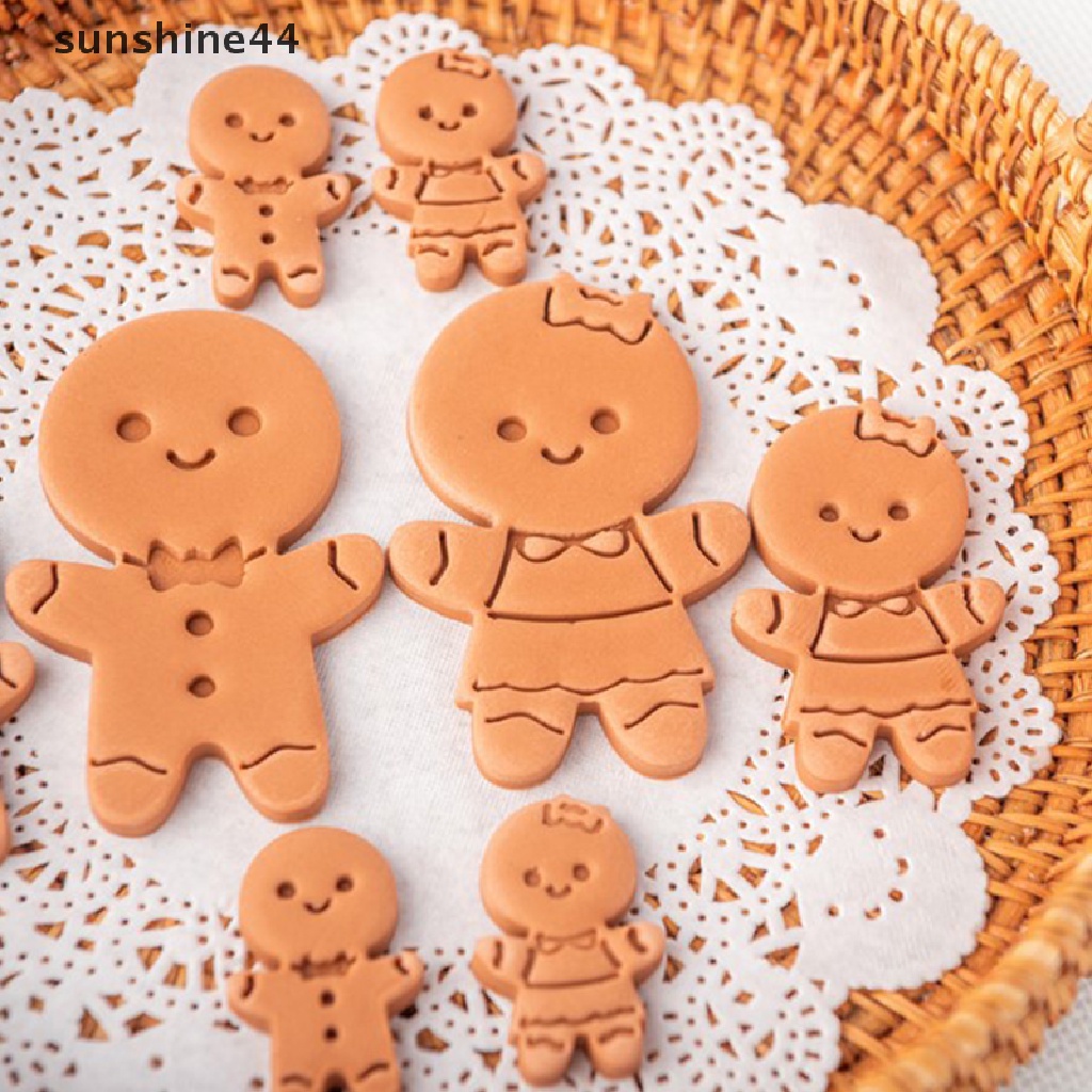 Sunshine Cetakan Pemotong Adonan Kue Desain Gingerbread Man Untuk Baking
