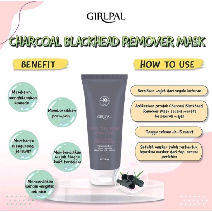 GIRLPAL CHARCOAL PEEL OFF MASK 100g