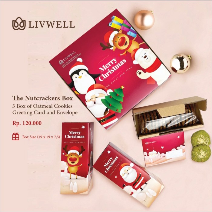 

NEW [EXCLUSIVE HAMPERS] Oatmeal Cookies Christmas - LIVWELL (Free Card) - box