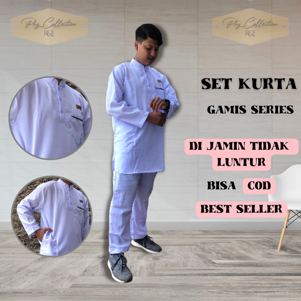 Koko Kurta Set Stelan Umroh Pakistan Pria Muslim laki laki Setelan Gamis Pakistan Remaja Dan Dewasa Baju Koko Kurta Premium Terlaris Ukuran M L XL XXL