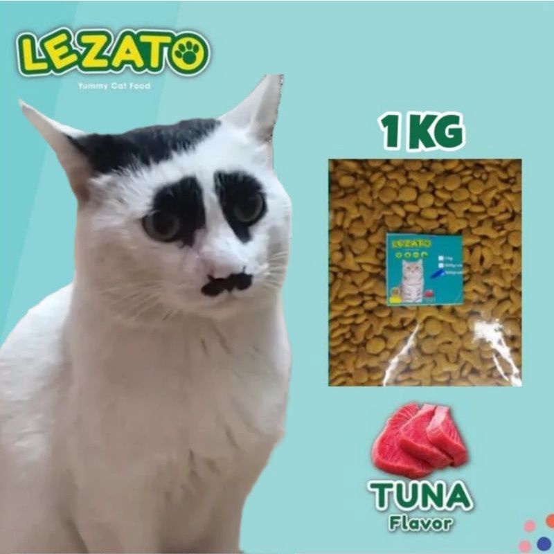 LEZATO CAT TUNA 1KG REPACK (paket 10kg) Gojek/grab