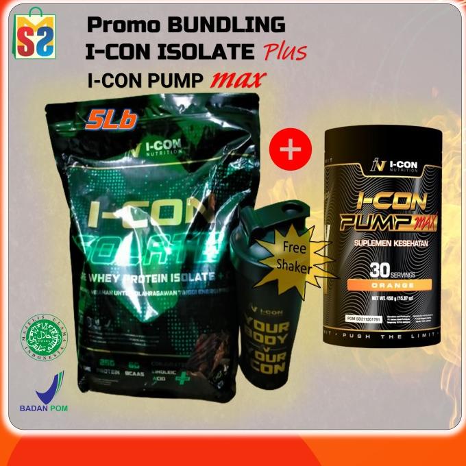 Jual Bundling Whey Protein Isolate Icon Nutrition 5Lb & Icon Pump Max