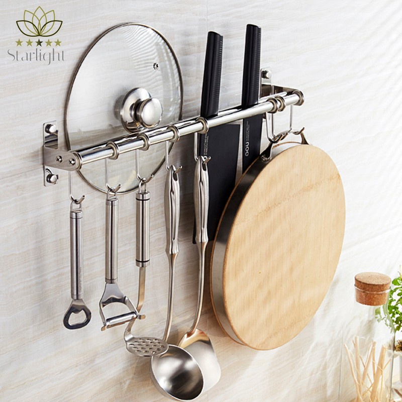 Set Tempat Gantungan Alat Dapur Tempel  / Gantungan Stainless Spatula Peralatan Masak