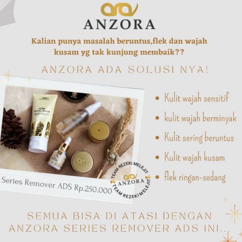 anzora skincare - cream anzora - anzora acne - anzora glow - anzora ADS - anzora acne dark spot