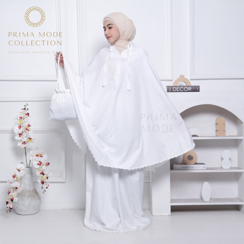 PRIMA MODE - Mukena Dewasa Travelling Lasercut  2IN1 Katun Mikro Super silky Maira