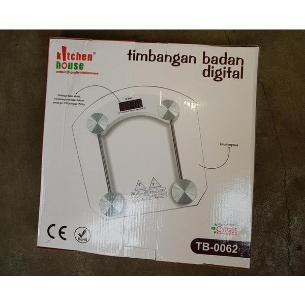 Timbangan Badan Cypruz TB-0062 Digital Kaca max 180kg Weight Scales