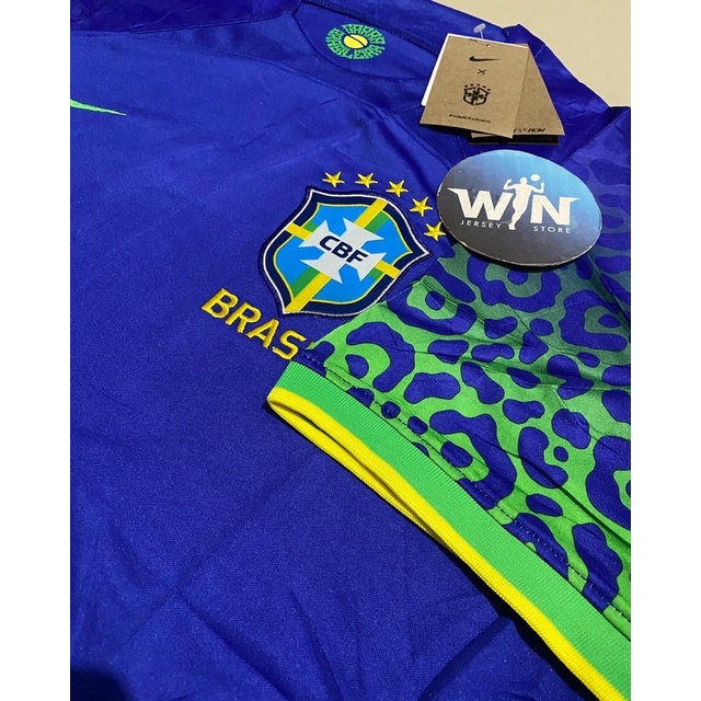 Jersey Bola Grade Ori Top Grade Brazil away World Cup 2022