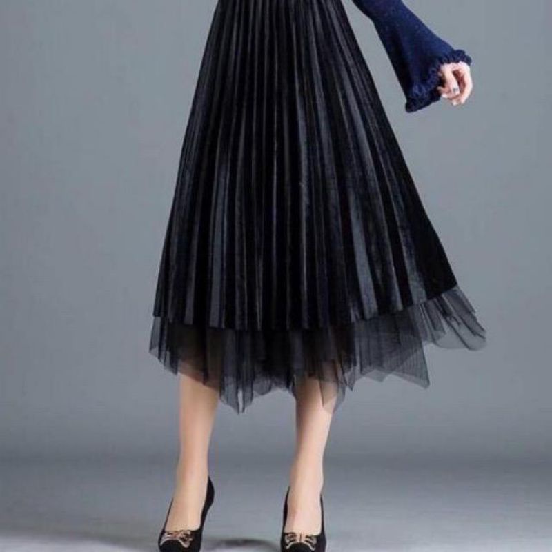 (Bisa COD) Rok tutu bolak balik / Rok midi import / Rok tutu midi bolak balik