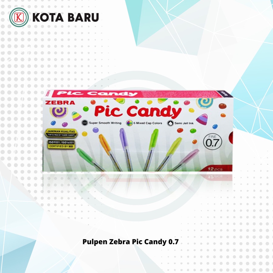 Pulpen Zebra Pic Candy 0.7