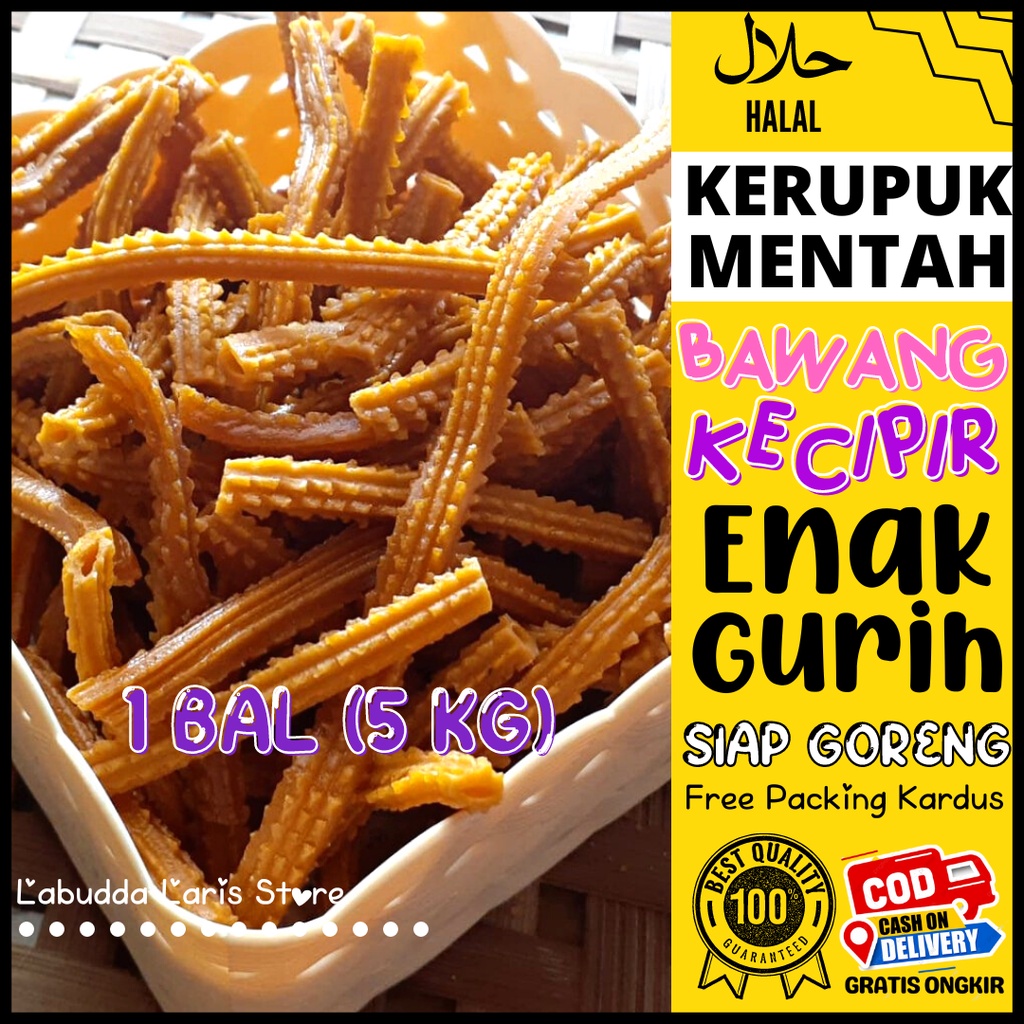 Jual Bal Kerupuk Bawang Bentuk Kecipir Krupuk Mentah Enak Gurih