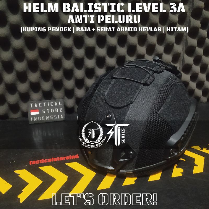 PROMO DISCOUNT Helm Balistik Tactical Anti Peluru Balistic Level 3A (Stock Terbatas) - Kuping Pendek