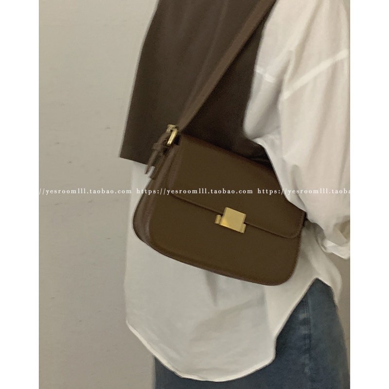 Suhao Retro Musim Gugur dan Musim Dingin Tas Wanita 2021 Baru Fashion Trendi Korea Tas Ketiak Niche All-Match In Single Shoulder Messenger Bag