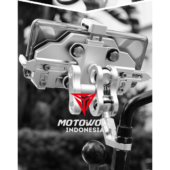 Holder HP Motor Anti Getar Aluminium Motowolf Stabilizer 2826
