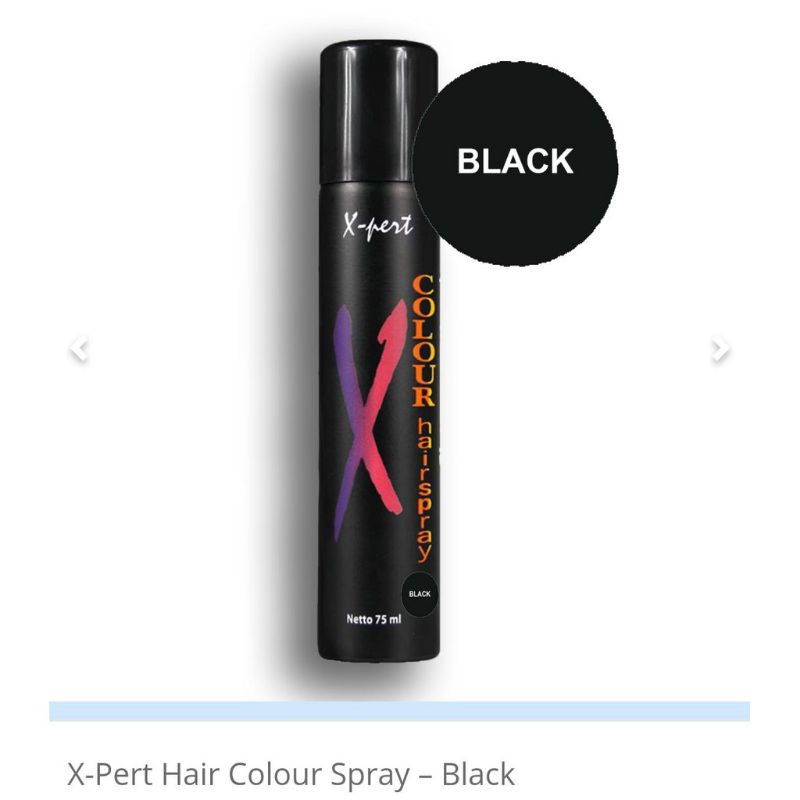 Xpert Hair Color Temporary Spray-BLACK-75ml HairSpray Color X-pert