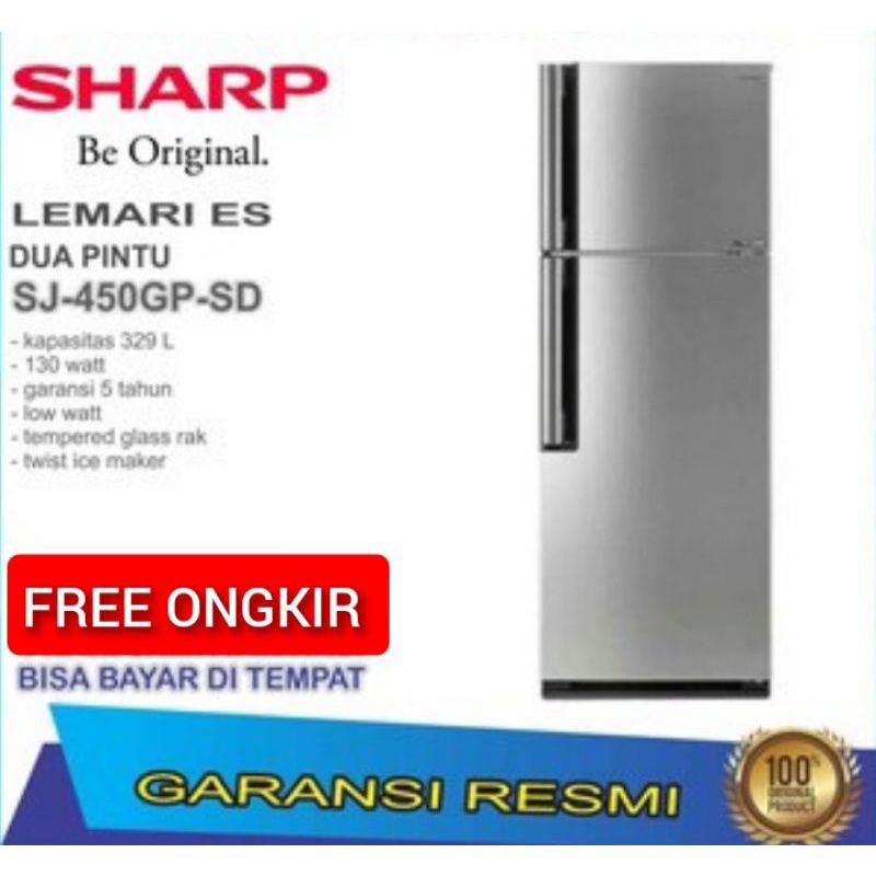 KULKAS 2 PINTU SHARP JUMBO SJ450GP SJ 450 GP SJ 450GP