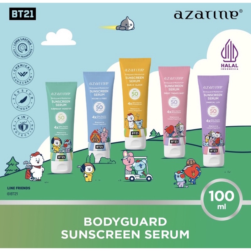 Azarine Sunscreen x BT21 Bodyguard Moisturiser Sunscreen Serum