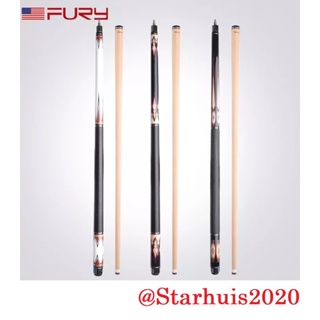 Fury DE-3 series 58'' billiard stick north American maple shaft center joint fashionable digital decal butt professional pool cue