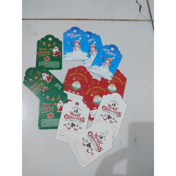 hang tag natal 12pcs