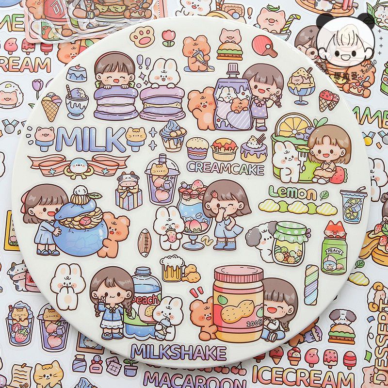

STICKER PVC 40 PCS KOREAN Dodojam COOKING GIRL ANTI AIR AESTHETIC SCRAPBOOK