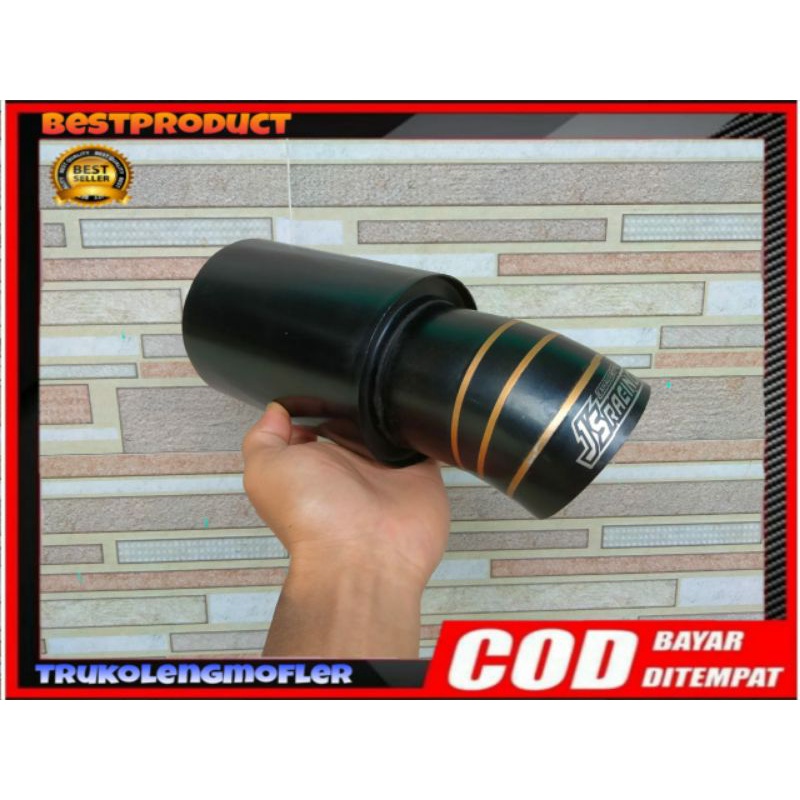 KNALPOT MOBIL MURAH JS RACING BLACK DOP MINI SUARA BAS GAHAR UNTUK MOBIL METICK,MANUAL BAHAN BAKAR BENSIN DAN SOLAR