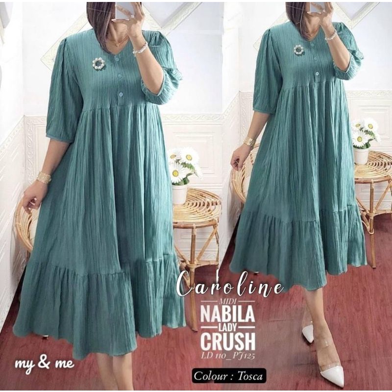 CAROLINE Midi Dress bahan PREMIUM by myme
