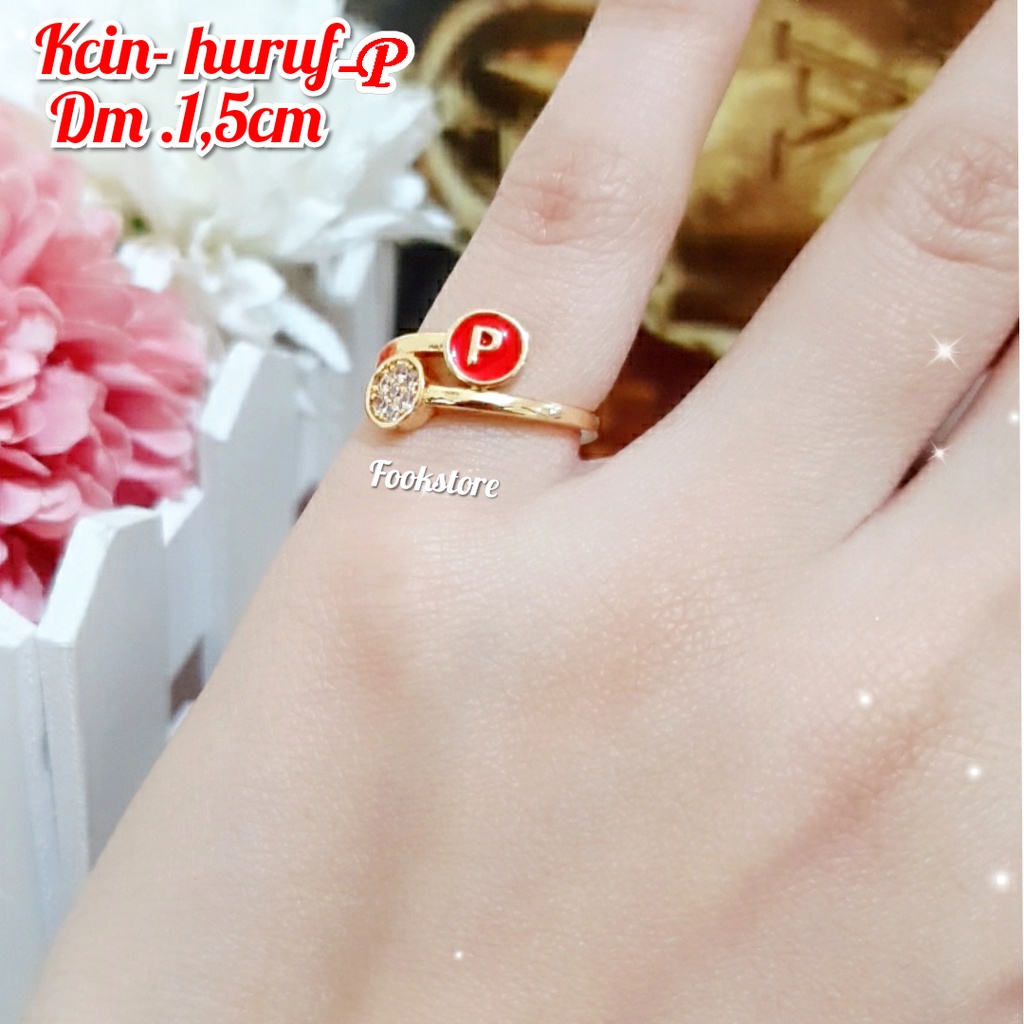 CINCIN PERHIASAN ANAK INITIAL HURUF UTK USIA 4-7TH