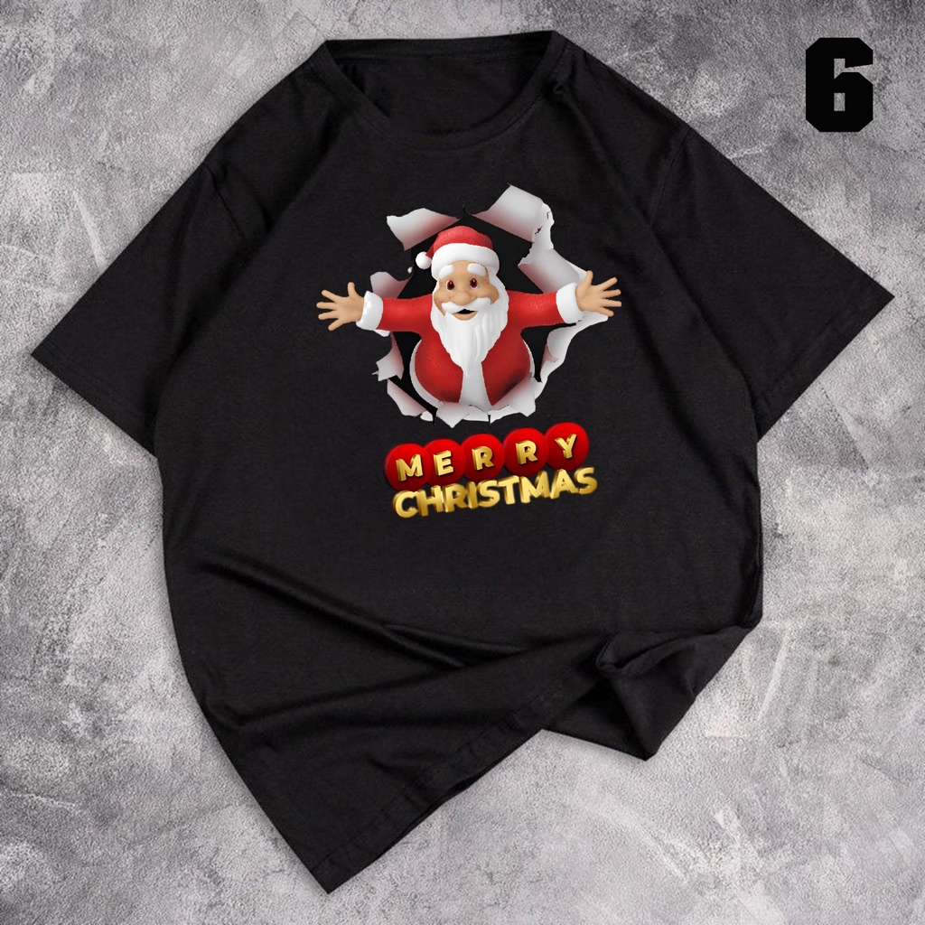 GSC - Baju kaos oversize natal / kaos merry christmas / t-shirt natal / kaos oversize santa , bahan katun 24s