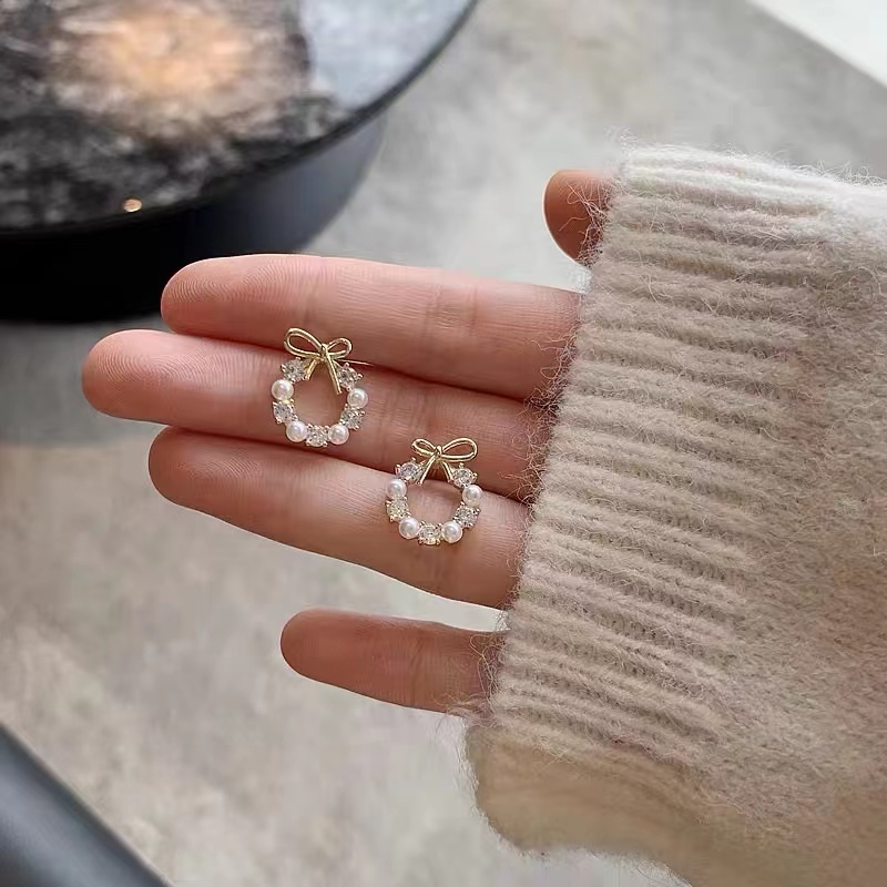 Anting Tusuk Gantung Bahan Sterling Silver 925 Gaya Retro / Korea / Trendy Untuk Wanita