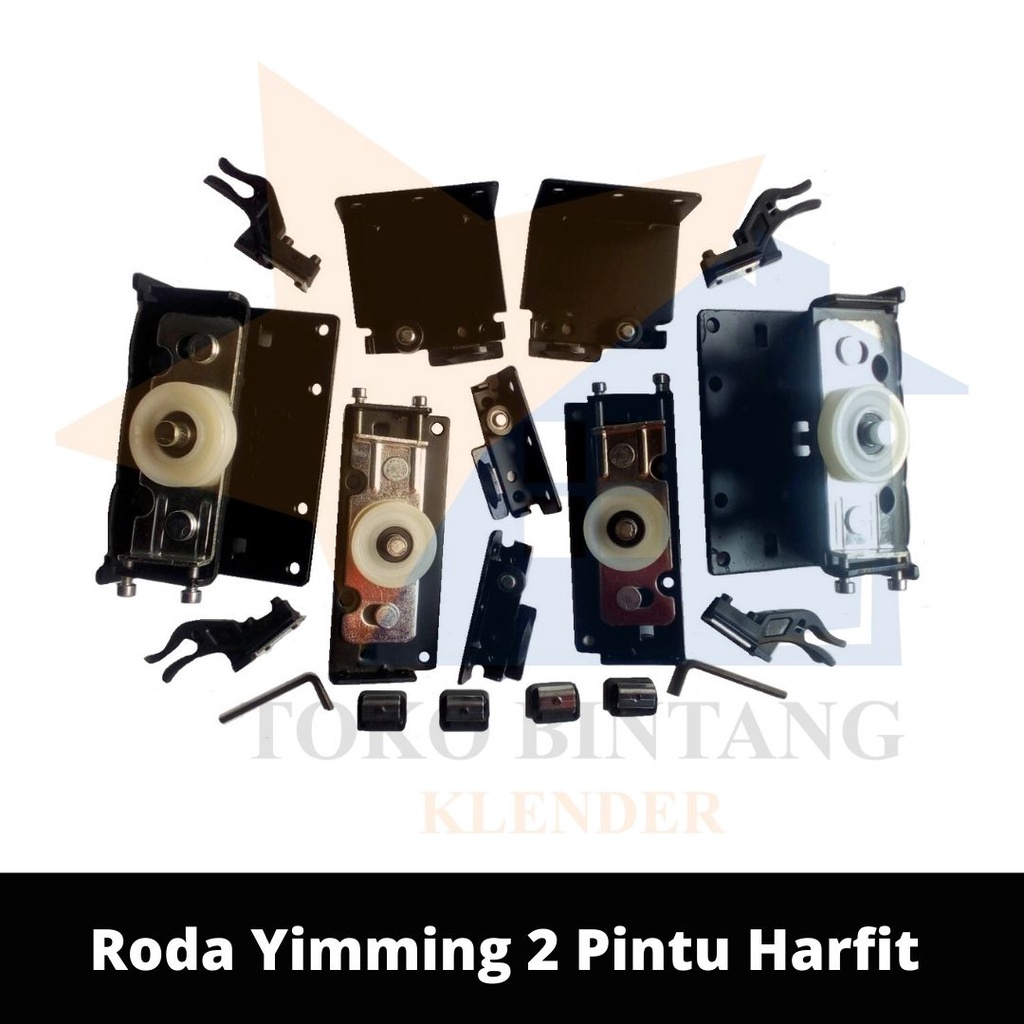Sliding Roda Yiming 2 Pintu Harfit (Set)