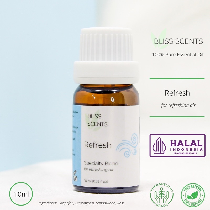 Refresh Essential Oil Blends 100% Murni Theurapeutic Grade