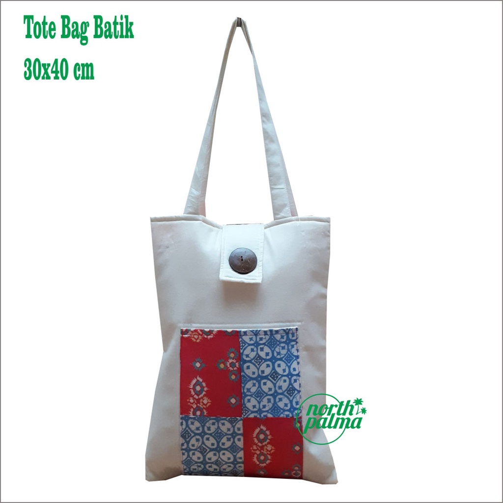 Tas Tote Bag Goodie Bag Souvenir Kain Kombinasi Batik Etnik Elegan