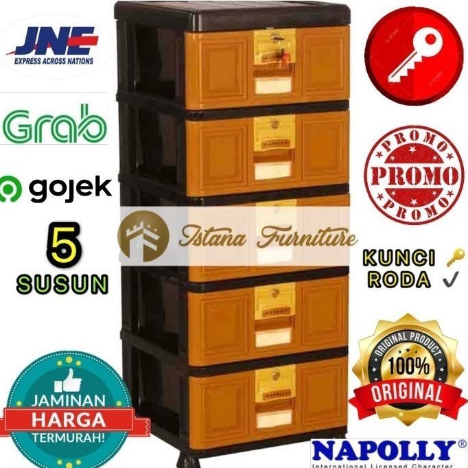 

LEMARI PLASTIK / RAK PLASTIK SERBAGUNA / EXCEL / LACI PLASTIK 5 SUSUN stock ready