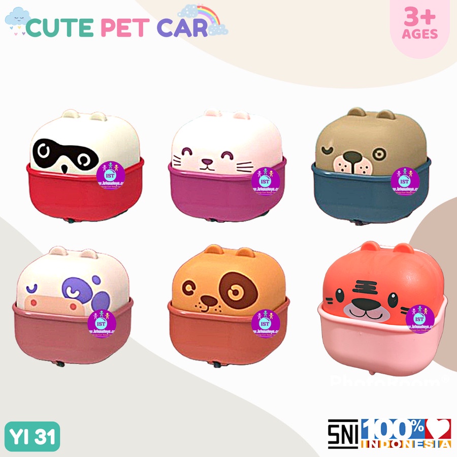 Image of OG Mainan Animal Push Back Cute Pet Car YI 31 #1