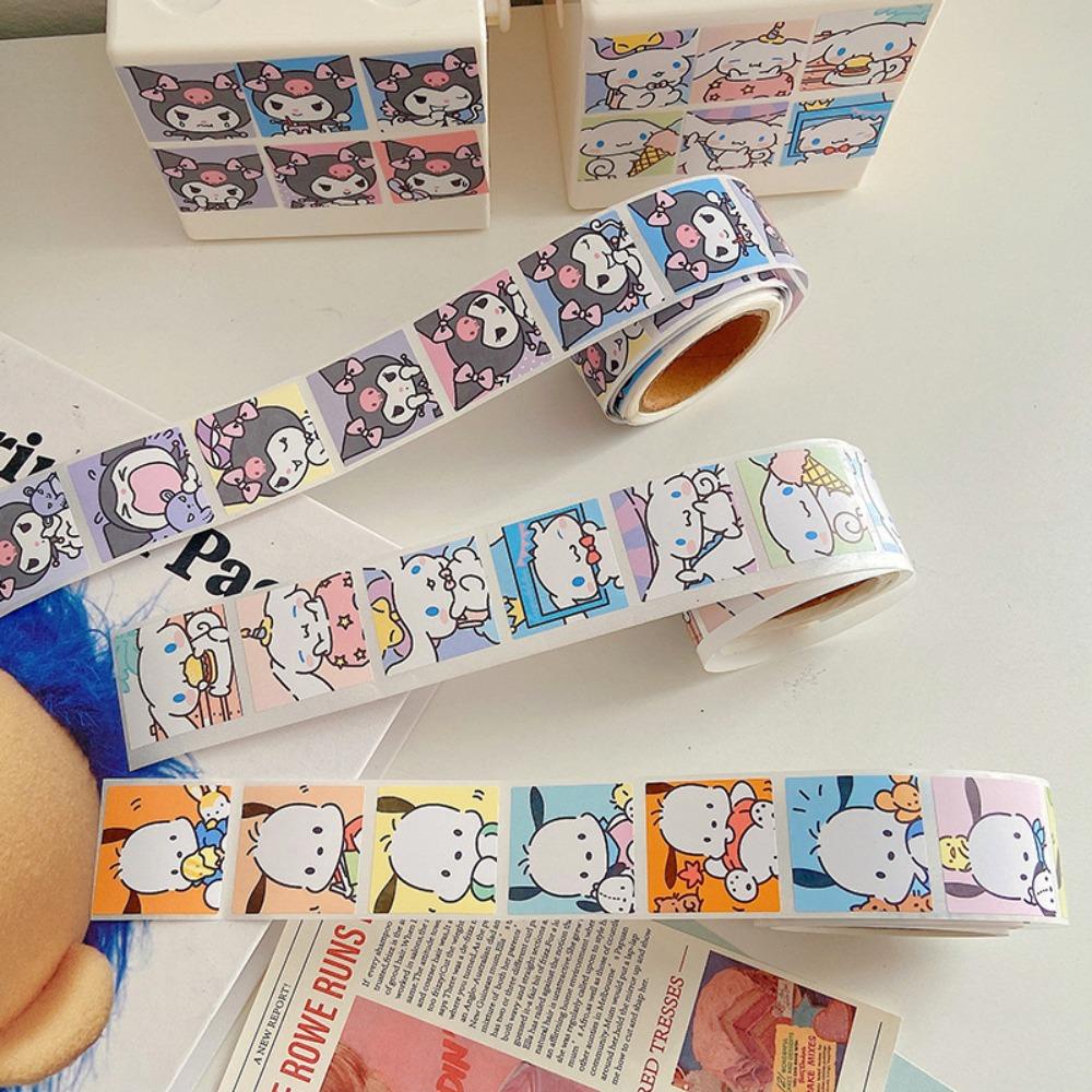 Mxbeauty Album Stiker Hias DIY Cinnamoroll Kuromi Scrapbook Alat Tulis Handphone Label Kartun