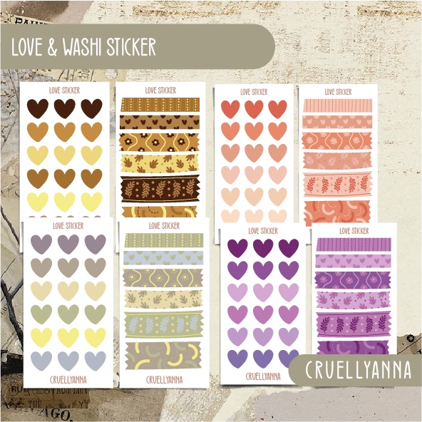 

LOVE & WASHI STICKER